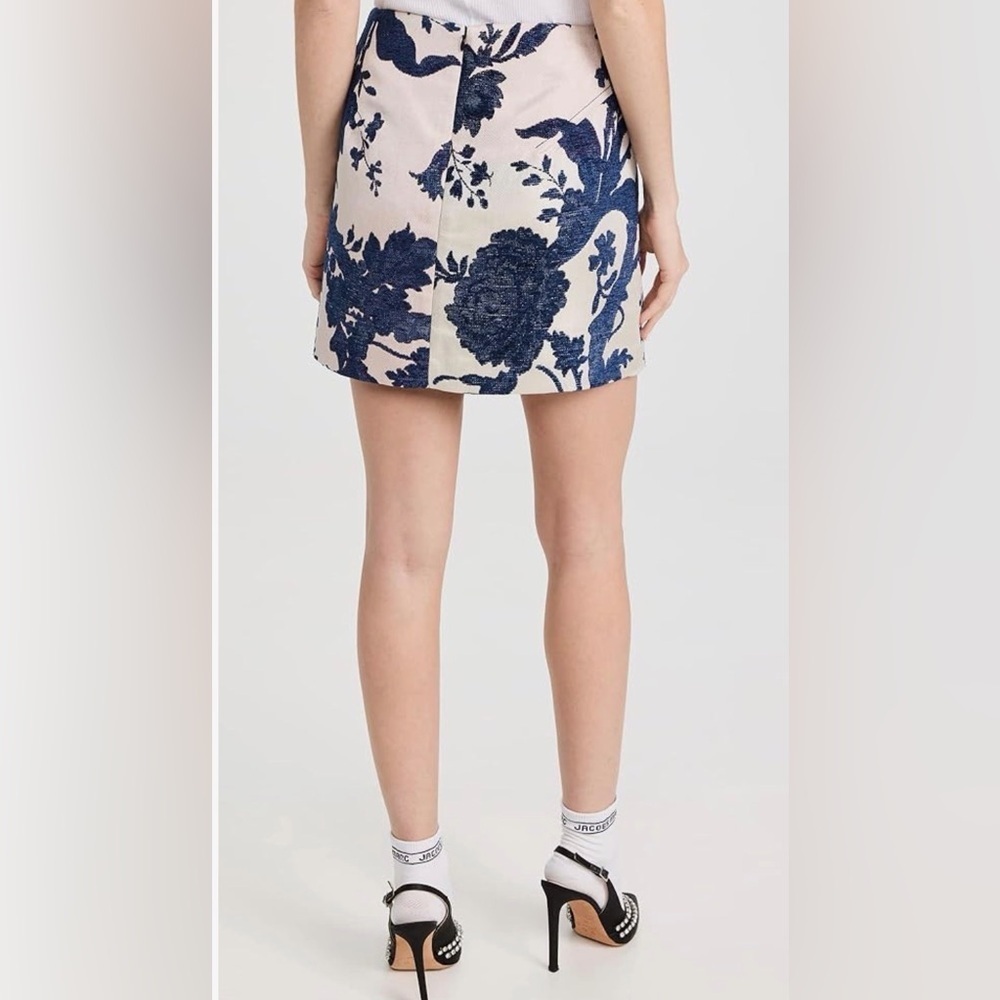 Floral Patterned mini Skirt Blue and Cream Baum und Pferdgarten size EU 34 - Picture 3 of 7
